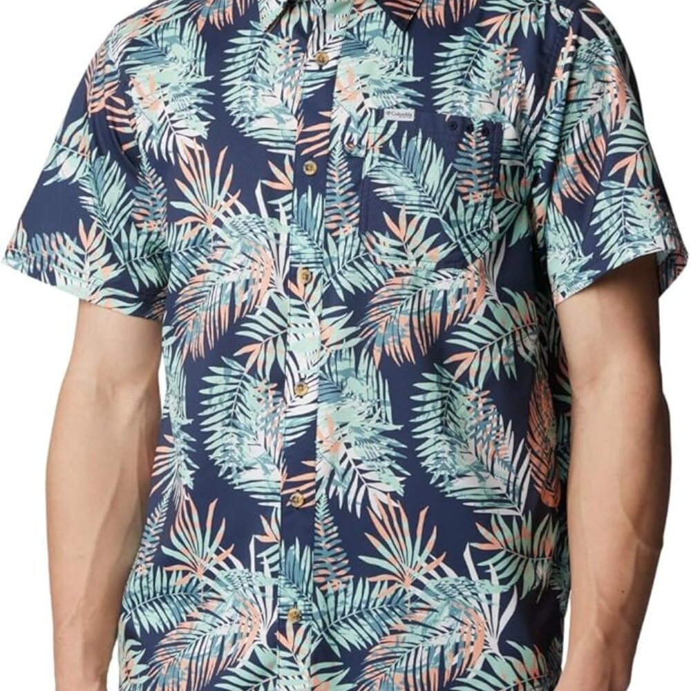 Columbia Men's Super Slack Tide Camp Shirt Size Medium